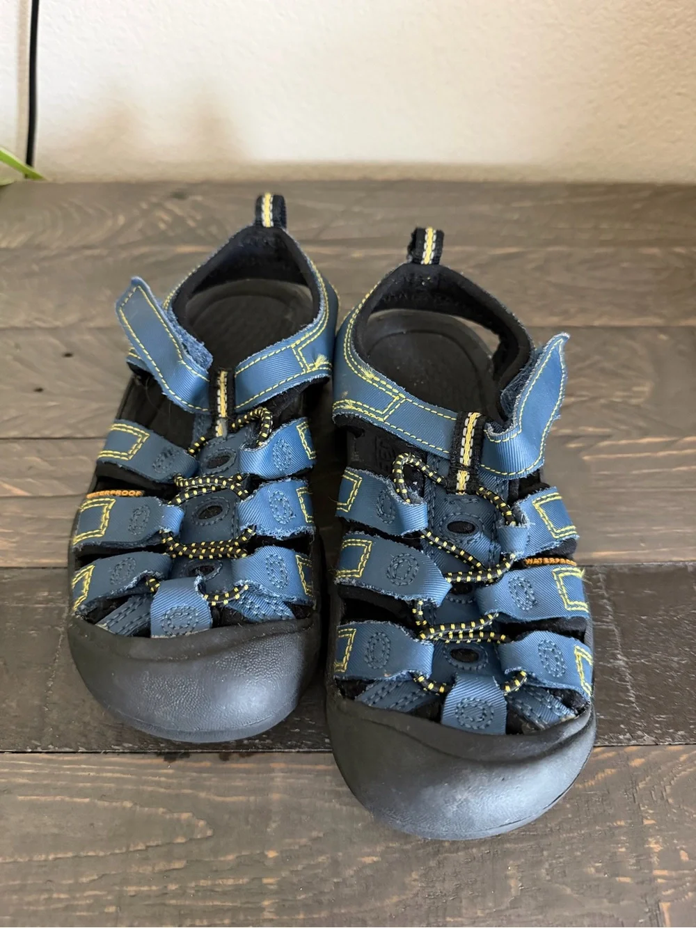 Keen Kids Blue and Yellow Trim Closed-Toe Sport Sandals